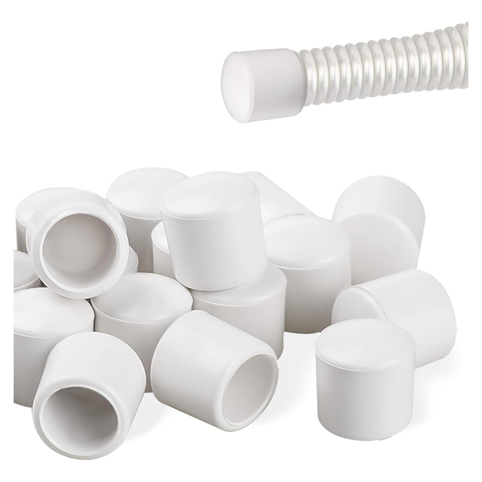 20 Tapas de Reemplazo para Tapones de Puerta Abeillo - Goma Blanca