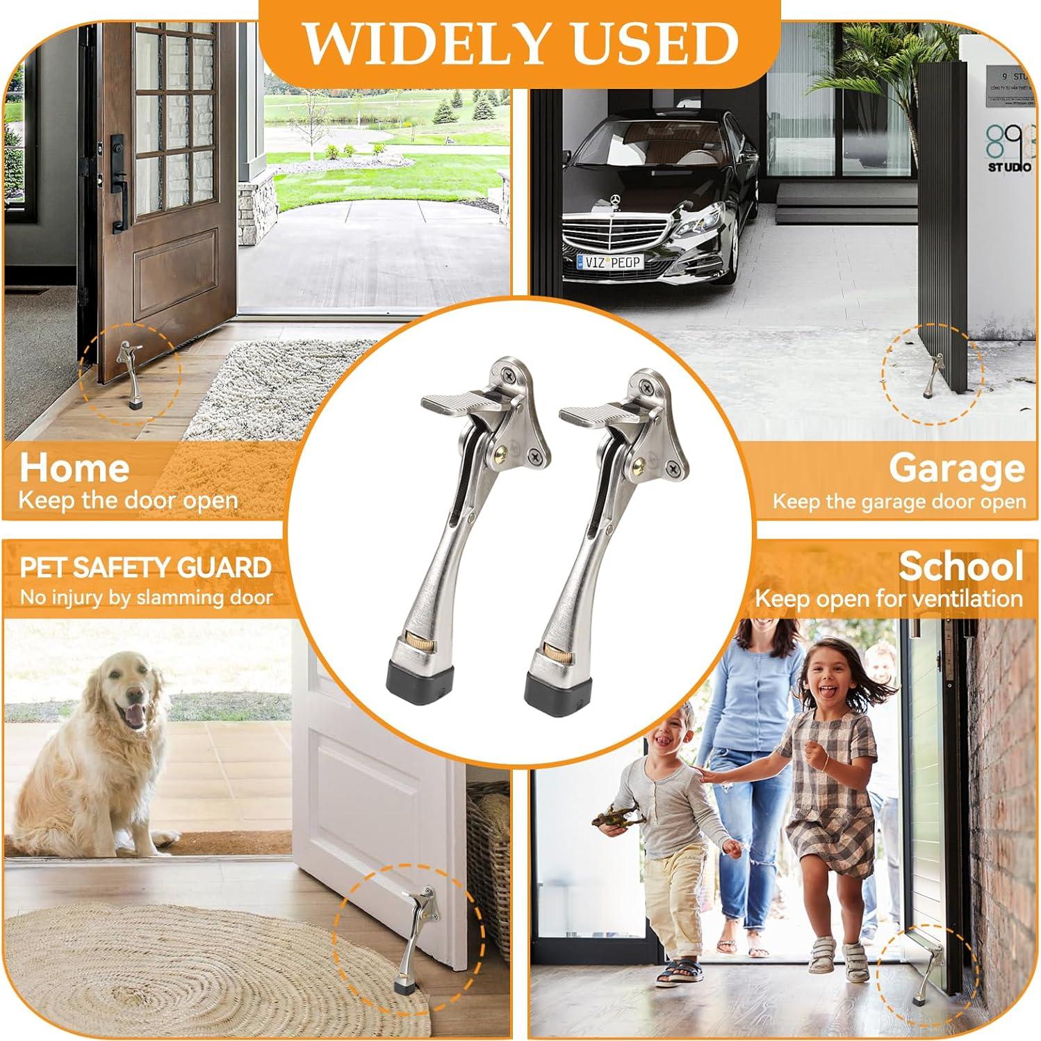 Tope de Puerta KXIPB Ajustable 5 cm Níquel - 2 Paquetes