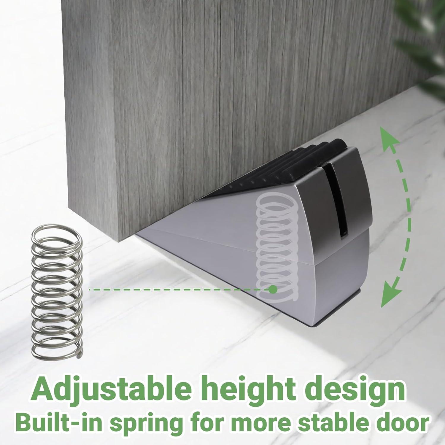 Tope de puerta alto MAOBUYOU - Acero inoxidable, Plata