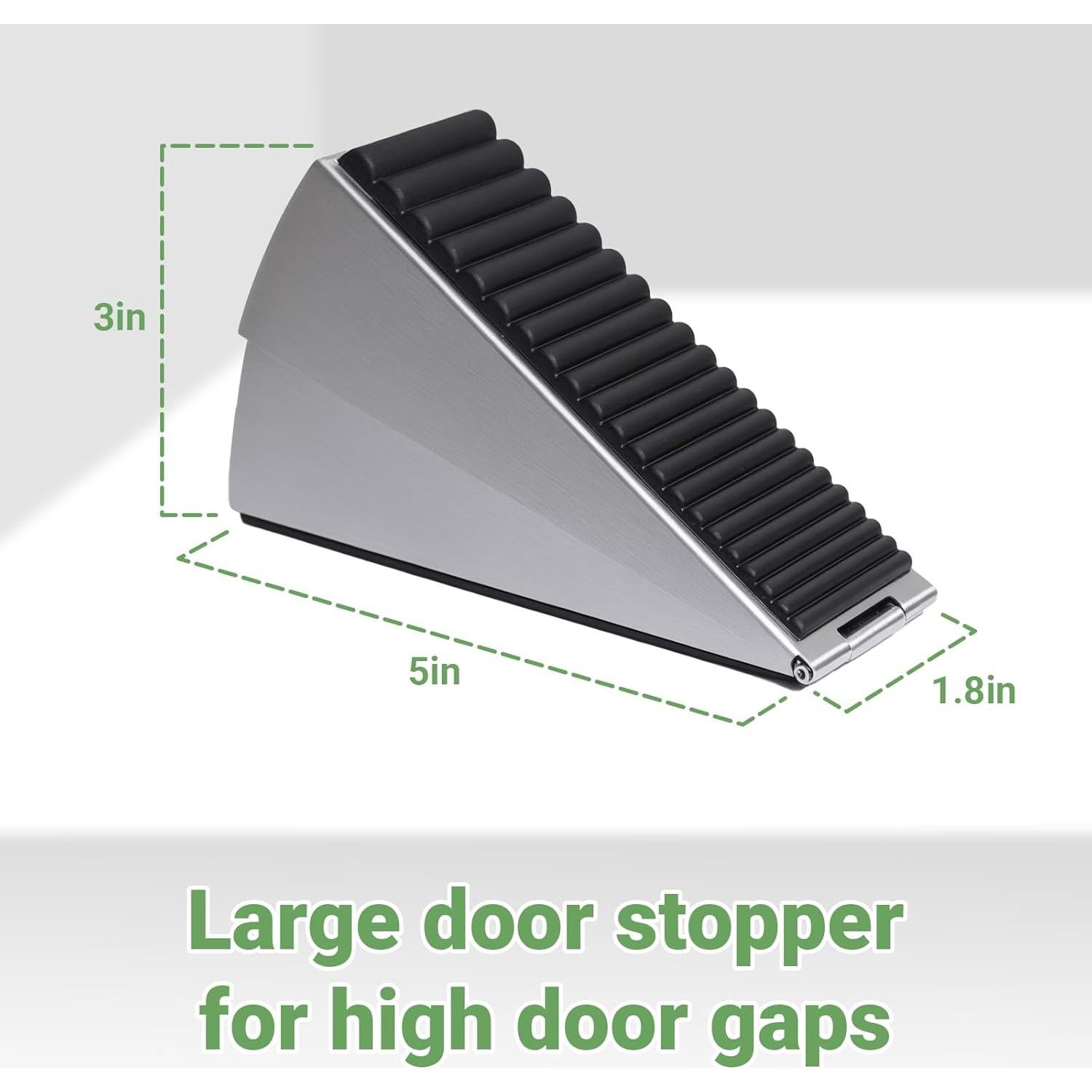 Tope de puerta alto MAOBUYOU - Acero inoxidable, Plata