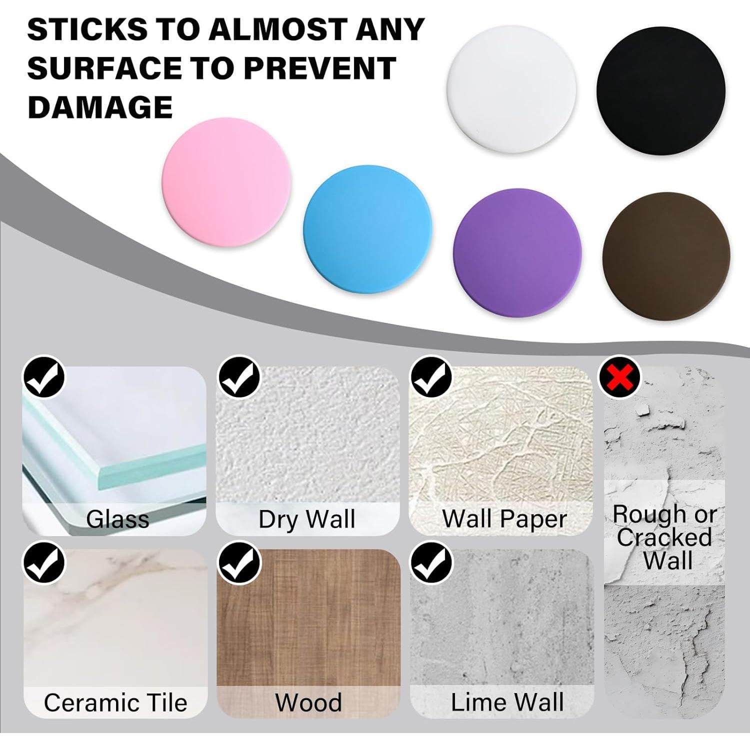 Protectores de Pared FAMLEAF 8PCS 8CM Goma Negra para Manijas