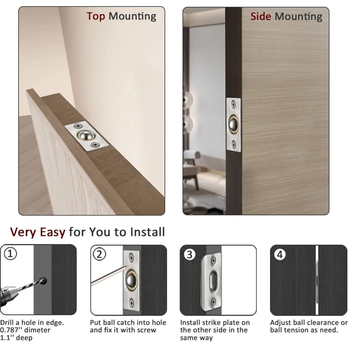 Captador de Bola de Acero Inoxidable JQK Ajustable 2 Paquete