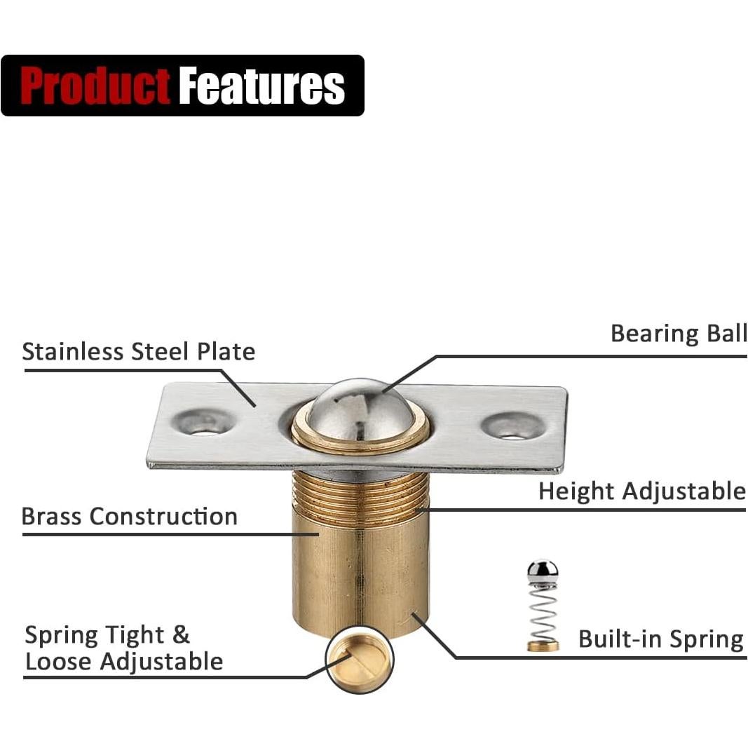 Captador de Bola de Acero Inoxidable JQK Ajustable 2 Paquete