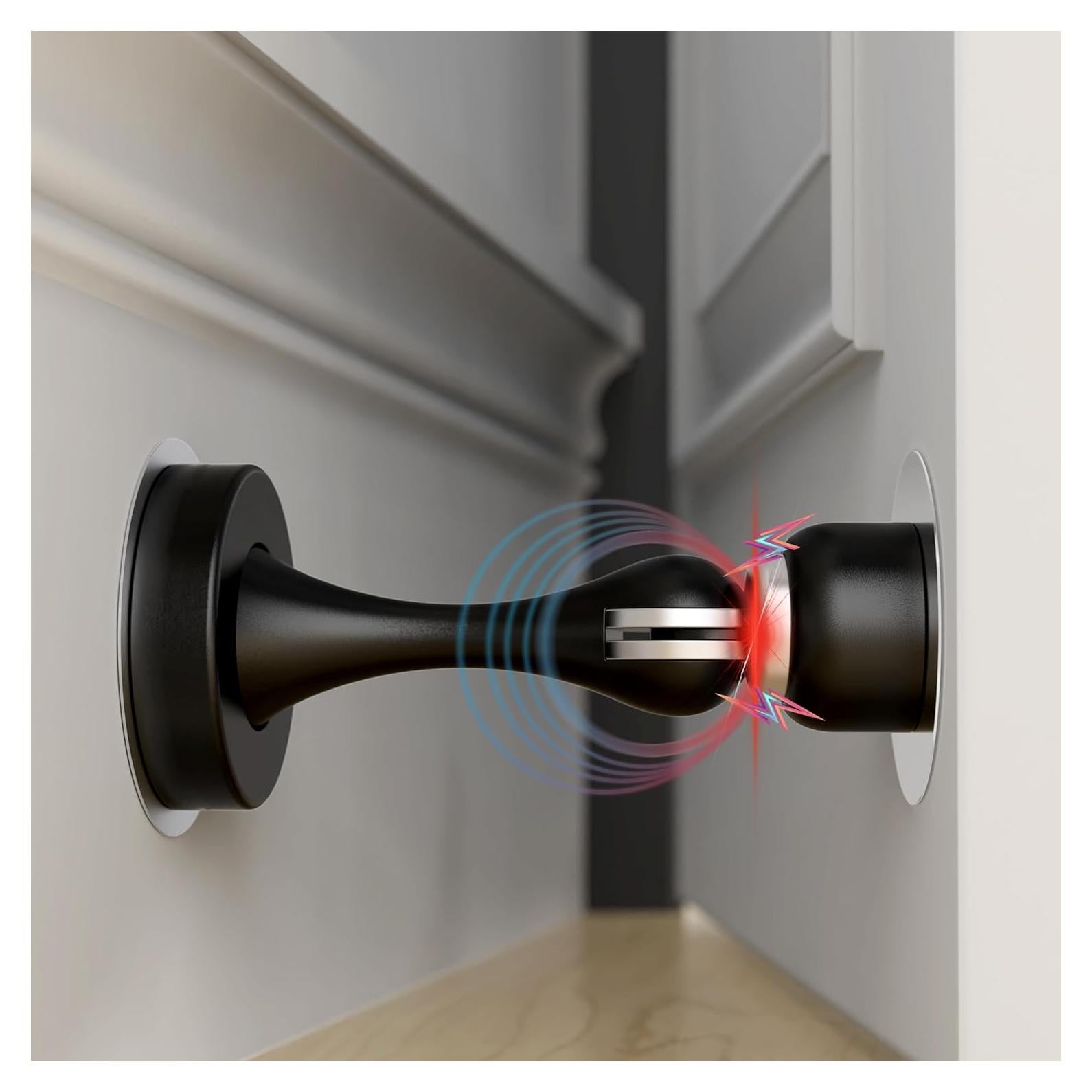 Parada de Puerta Magnética OmHome 2023 - Negro, Sin Taladros