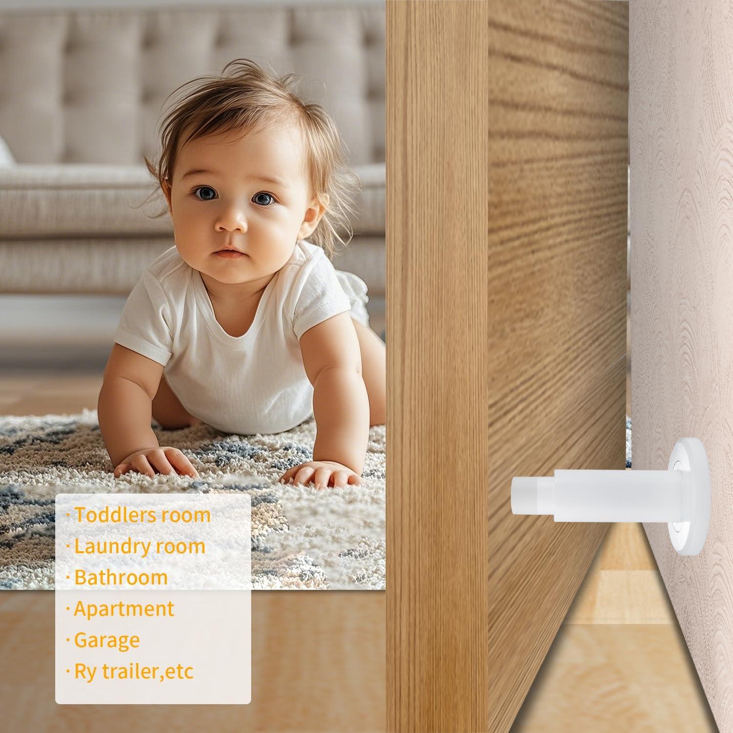 Tope de puerta ajustable TOPTAKE acero inoxidable 304 blanco