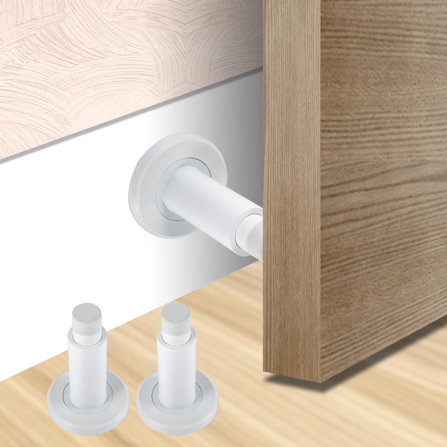 Tope de puerta ajustable TOPTAKE acero inoxidable 304 blanco