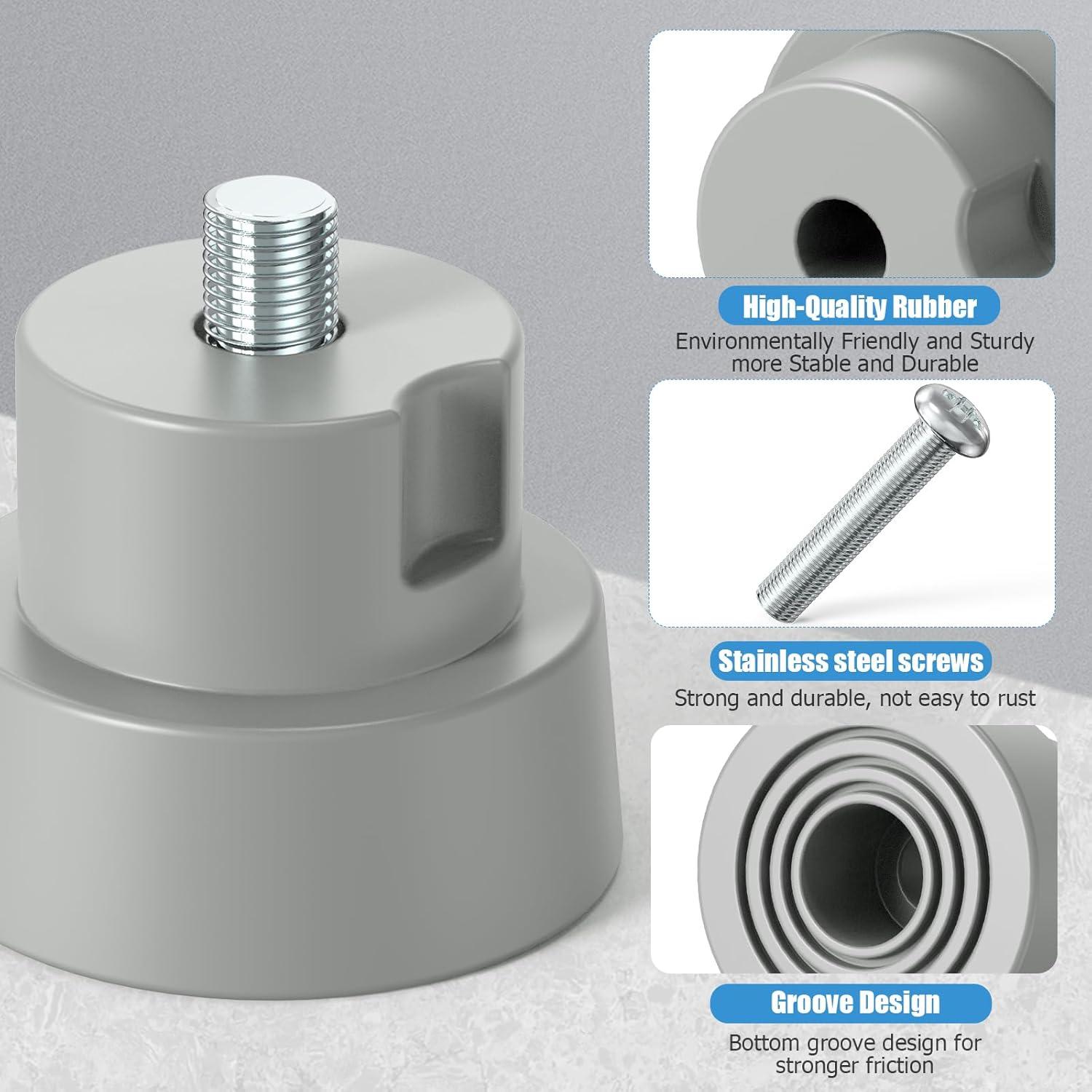 Juego de 6 Puntas de Goma Ancable para Tope de Puerta