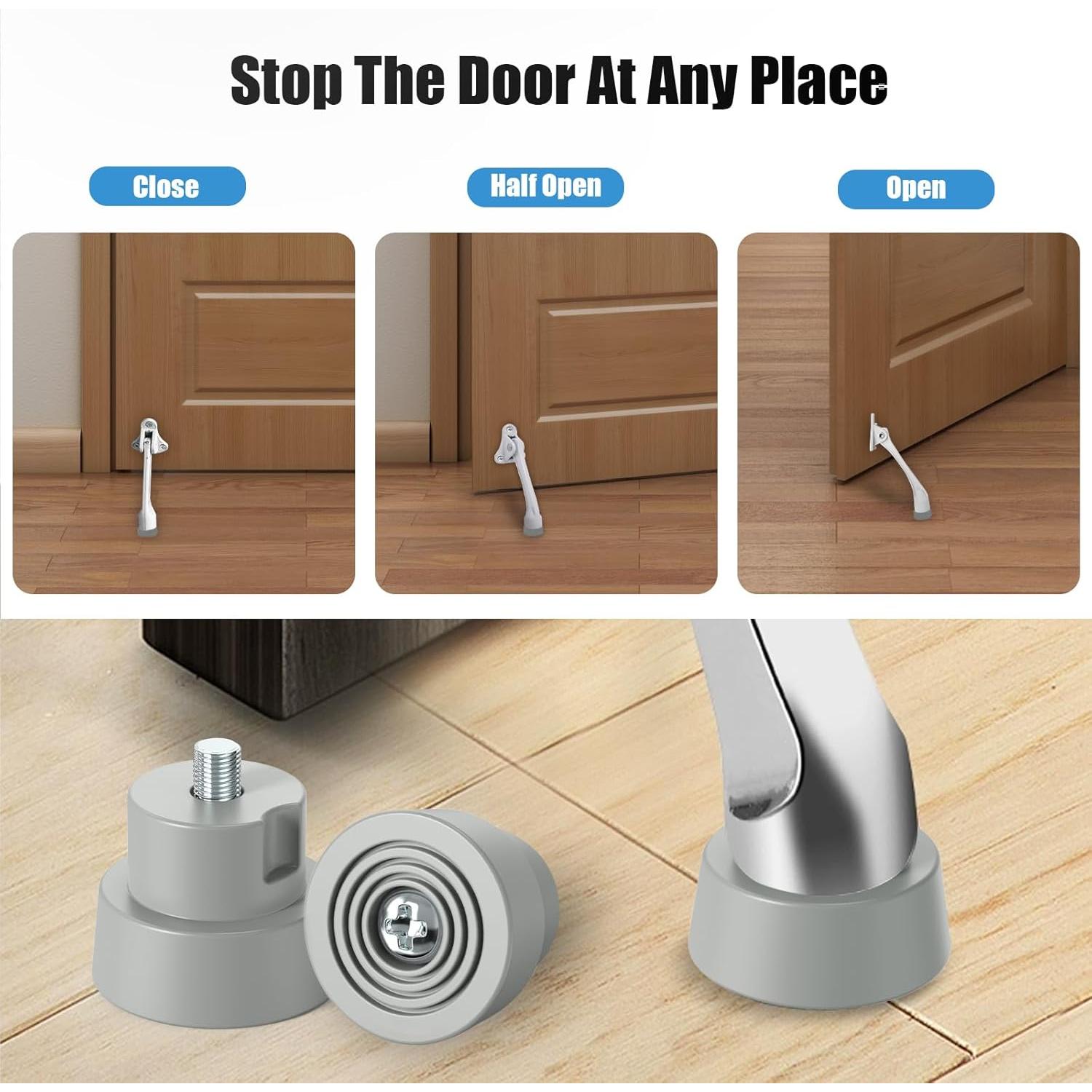 Juego de 6 Puntas de Goma Ancable para Tope de Puerta