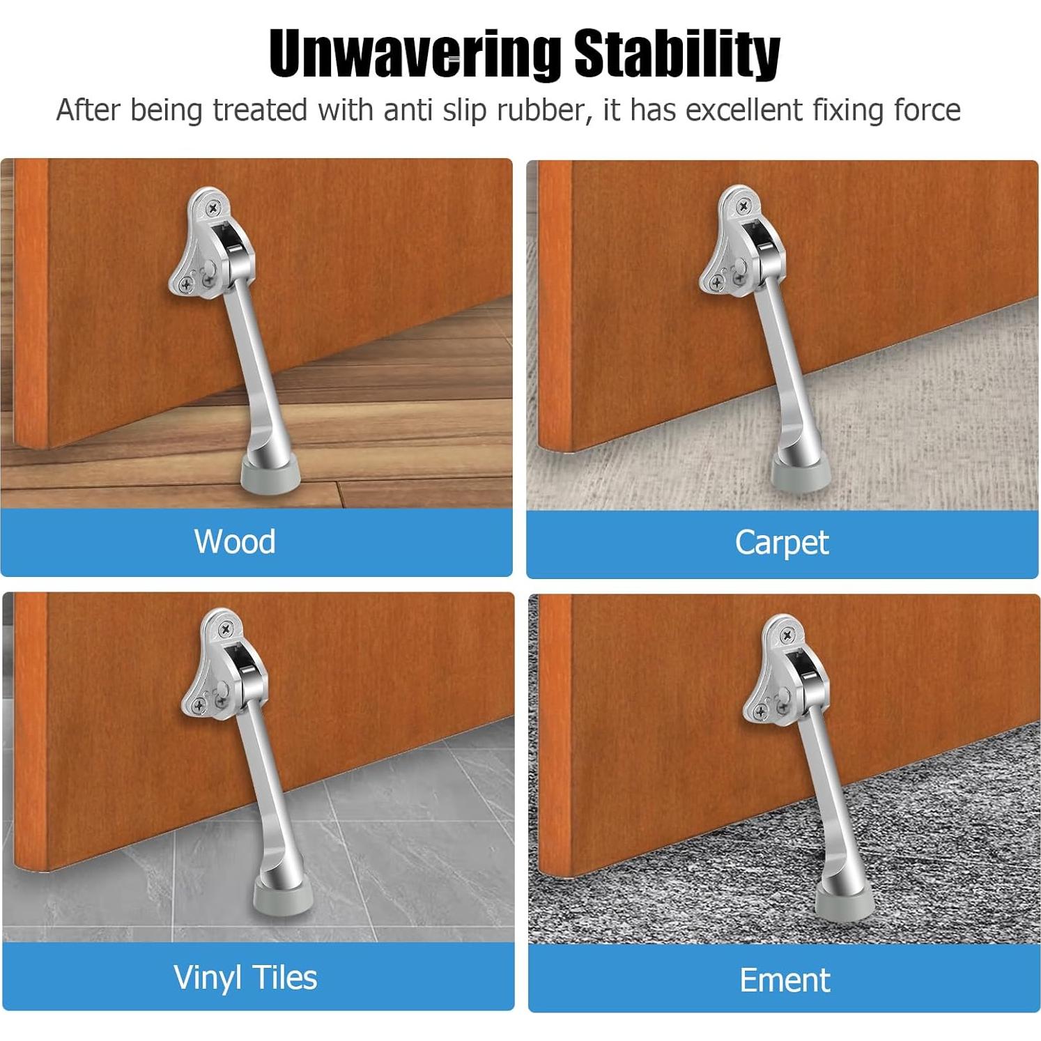 Juego de 6 Puntas de Goma Ancable para Tope de Puerta