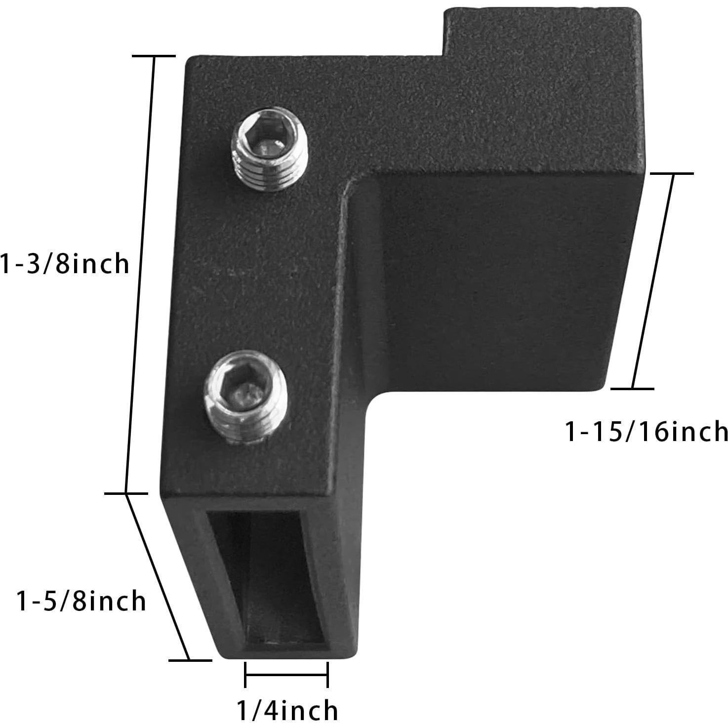 Tope de Puerta de Granero DonYoung 2PCS Aluminio Negro