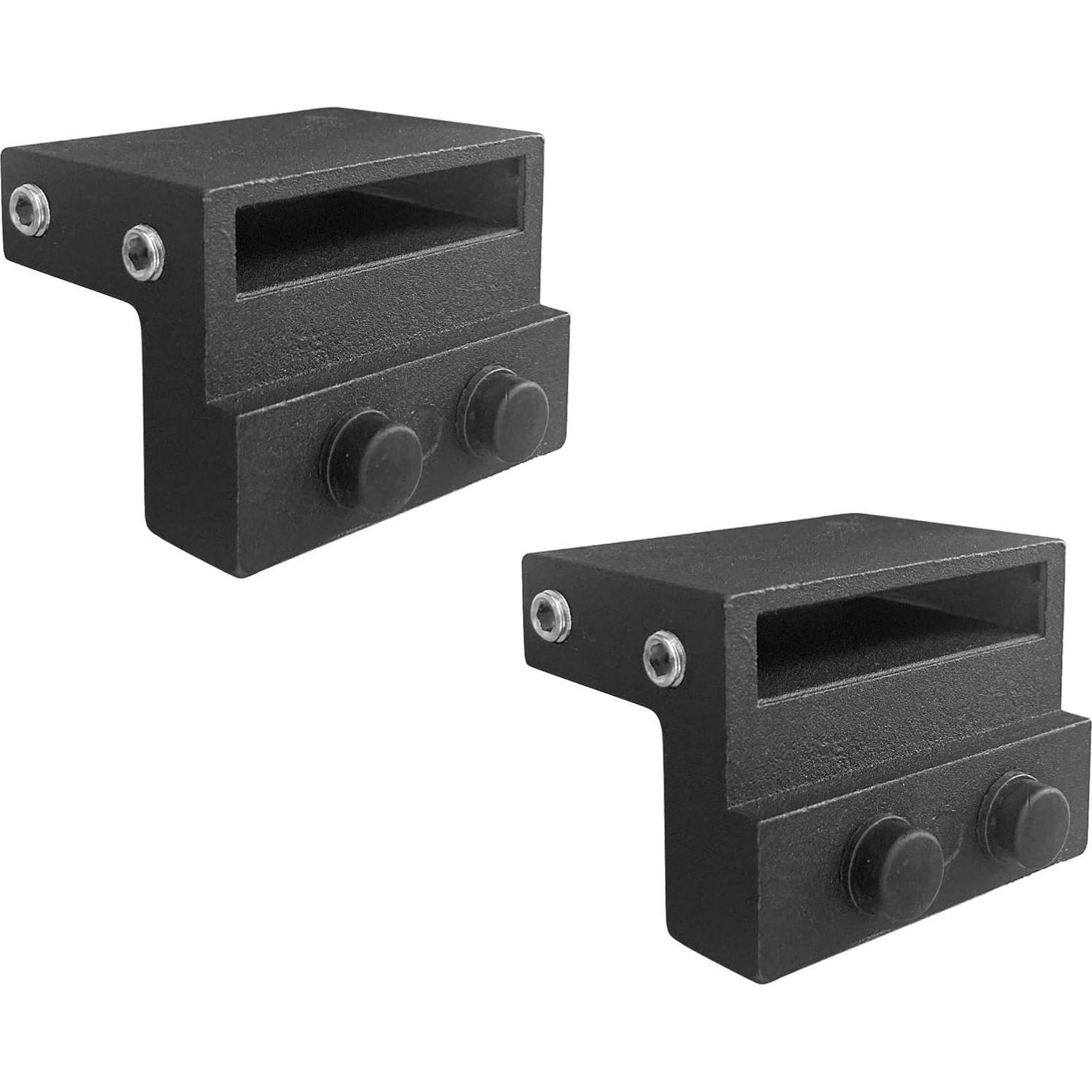 Tope de Puerta de Granero DonYoung 2PCS Aluminio Negro