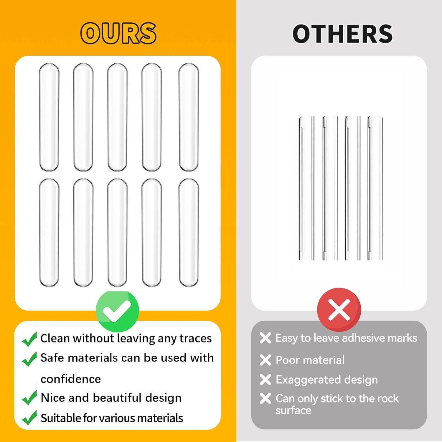 10 Topes de Puerta Adhesivos EBUKTUK 6.3cm Silenciosos