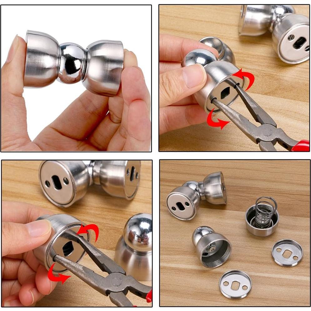 Tope de Puerta Magnético Sumnacon Acero Inoxidable 2 Pcs