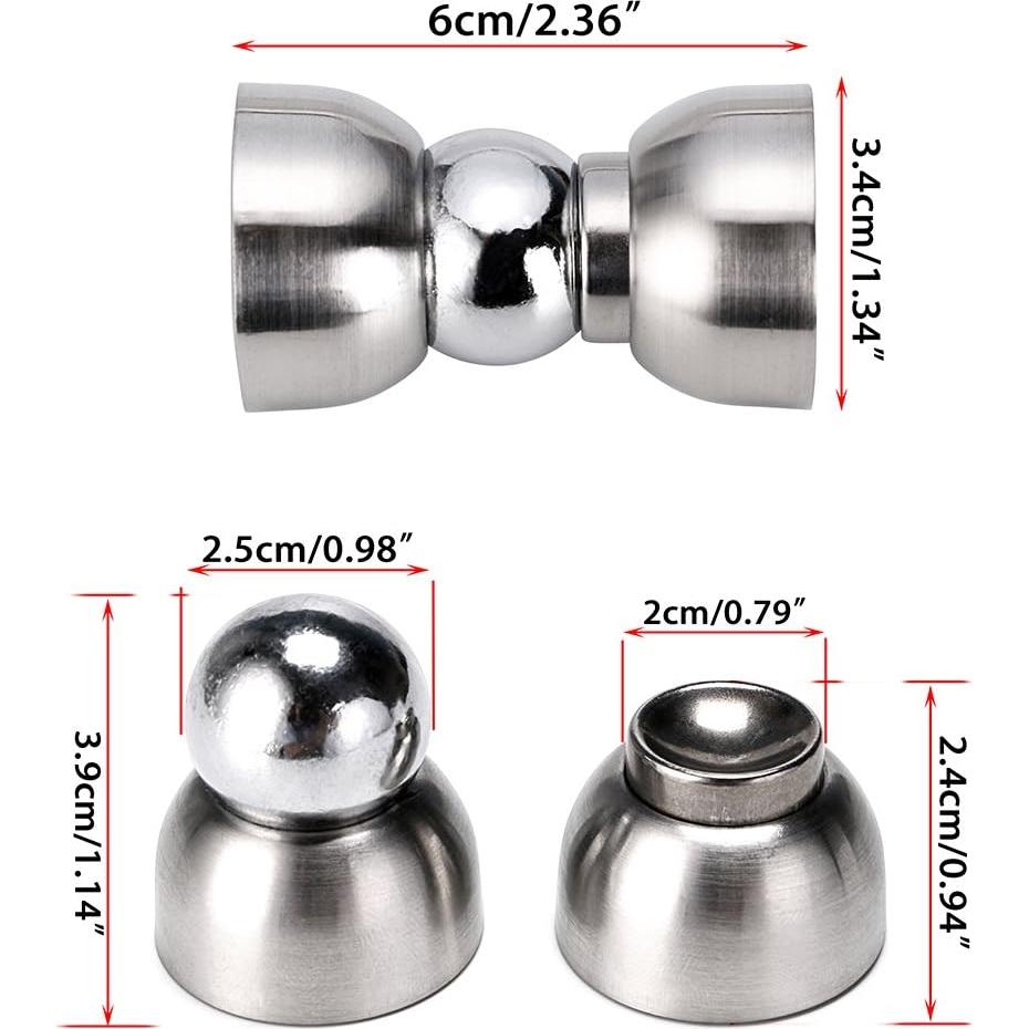 Tope de Puerta Magnético Sumnacon Acero Inoxidable 2 Pcs