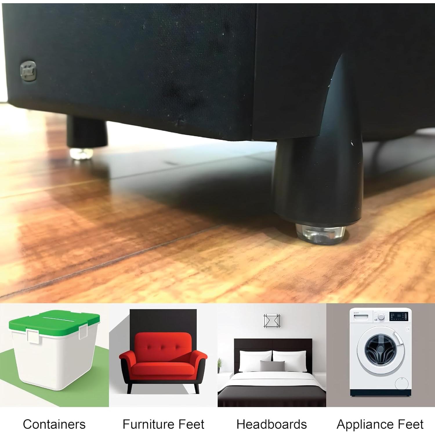 Topes de Puerta Autoadhesivos GorillaGrit - Juego de 12 Transparentes