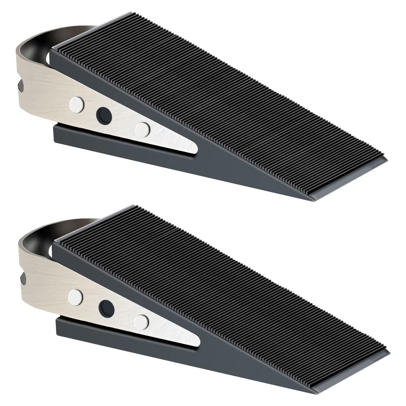 Tope de Puerta Shackcom 2 Piezas Antideslizante Caucho Acero