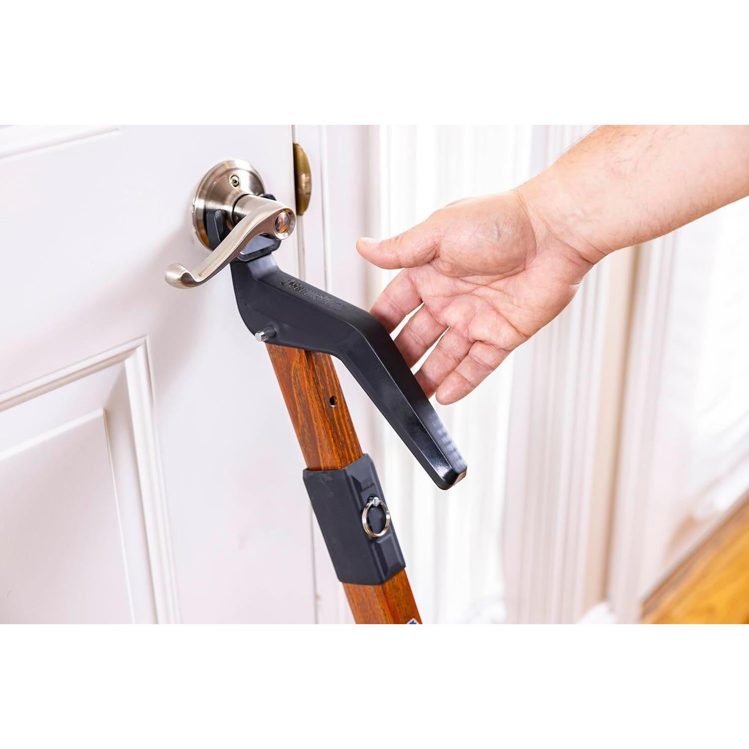 Barra de Seguridad SecuraDoor Ajustable para Puertas - Madera