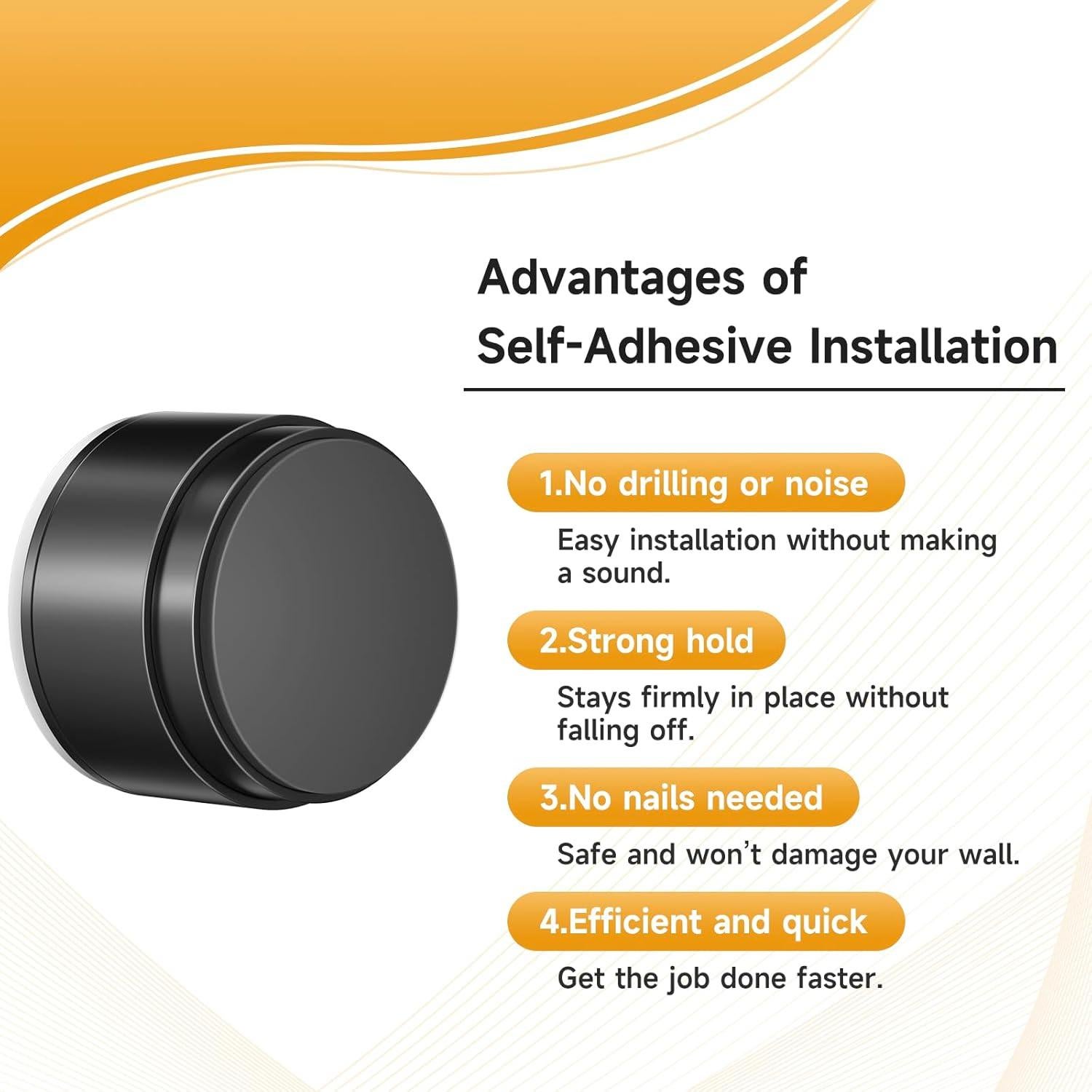 Topes de Puerta Brieieziy 2 Piezas con Adhesivo 3.5 cm