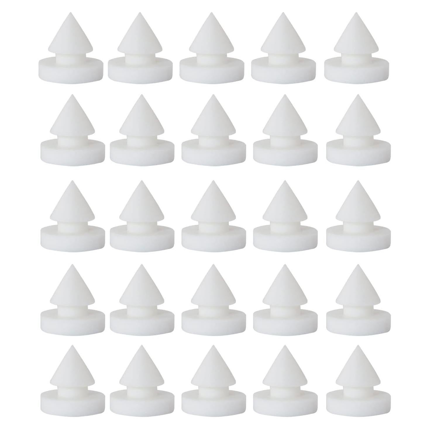 25pcs Rubber Door Silencer 1/2 Inch Diameter Door Anti Collision Silencer for Metal and Metal Frame, White