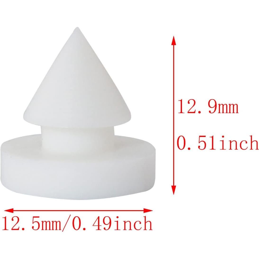 25pcs Rubber Door Silencer 1/2 Inch Diameter Door Anti Collision Silencer for Metal and Metal Frame, White