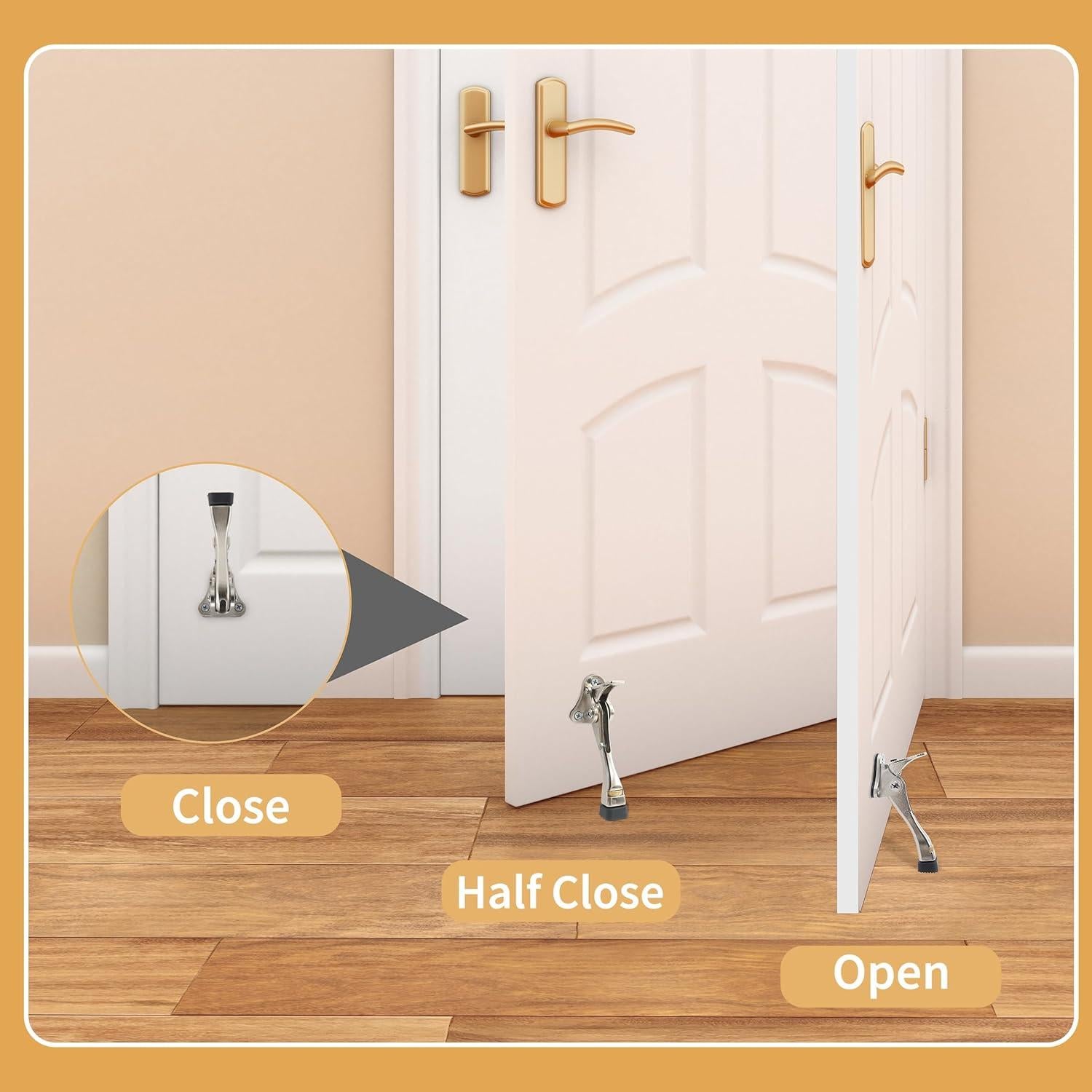 Tope de puerta Kickdown TaShow, paquete de 6 unidades, 10 cm