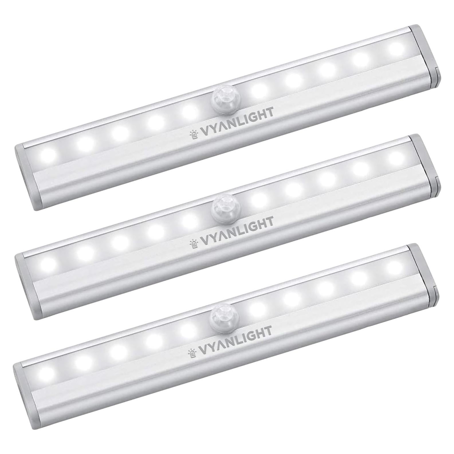 Luces LED con Sensor de Movimiento VYANLIGHT - Paquete de 3