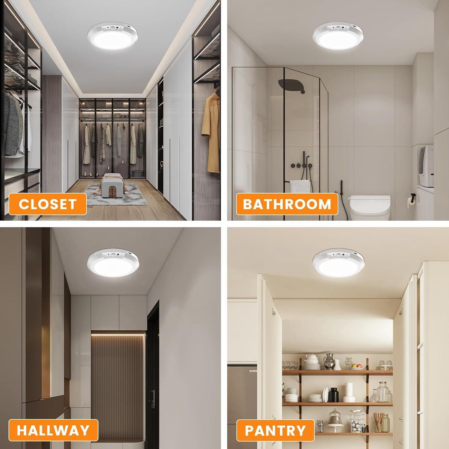 Luz de Techo Inalámbrica CAMJOKE con Sensor de Movimiento 3 Modos