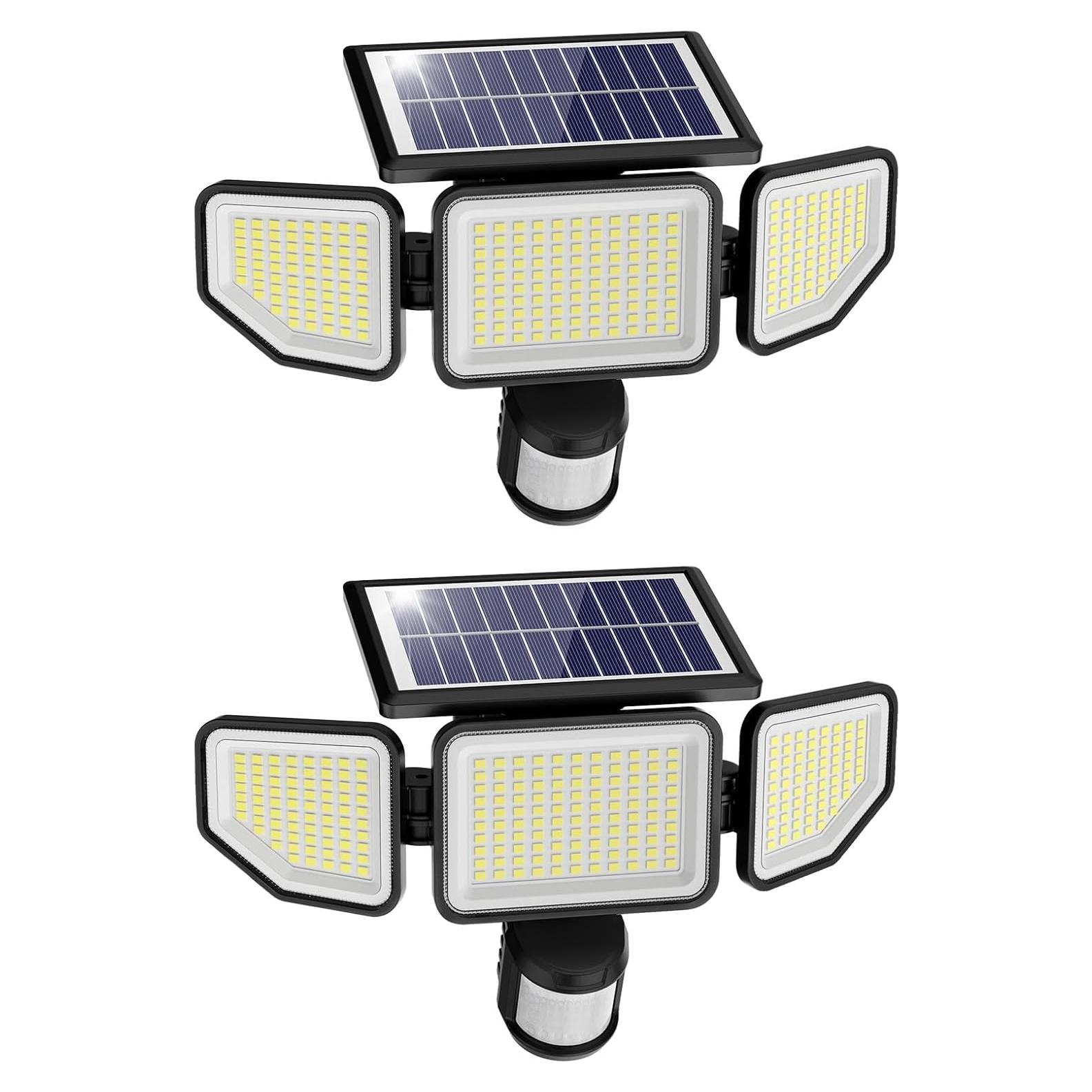 Luces Solares Exteriores Onforu 3000LM con Control Remoto - Paquete de 2