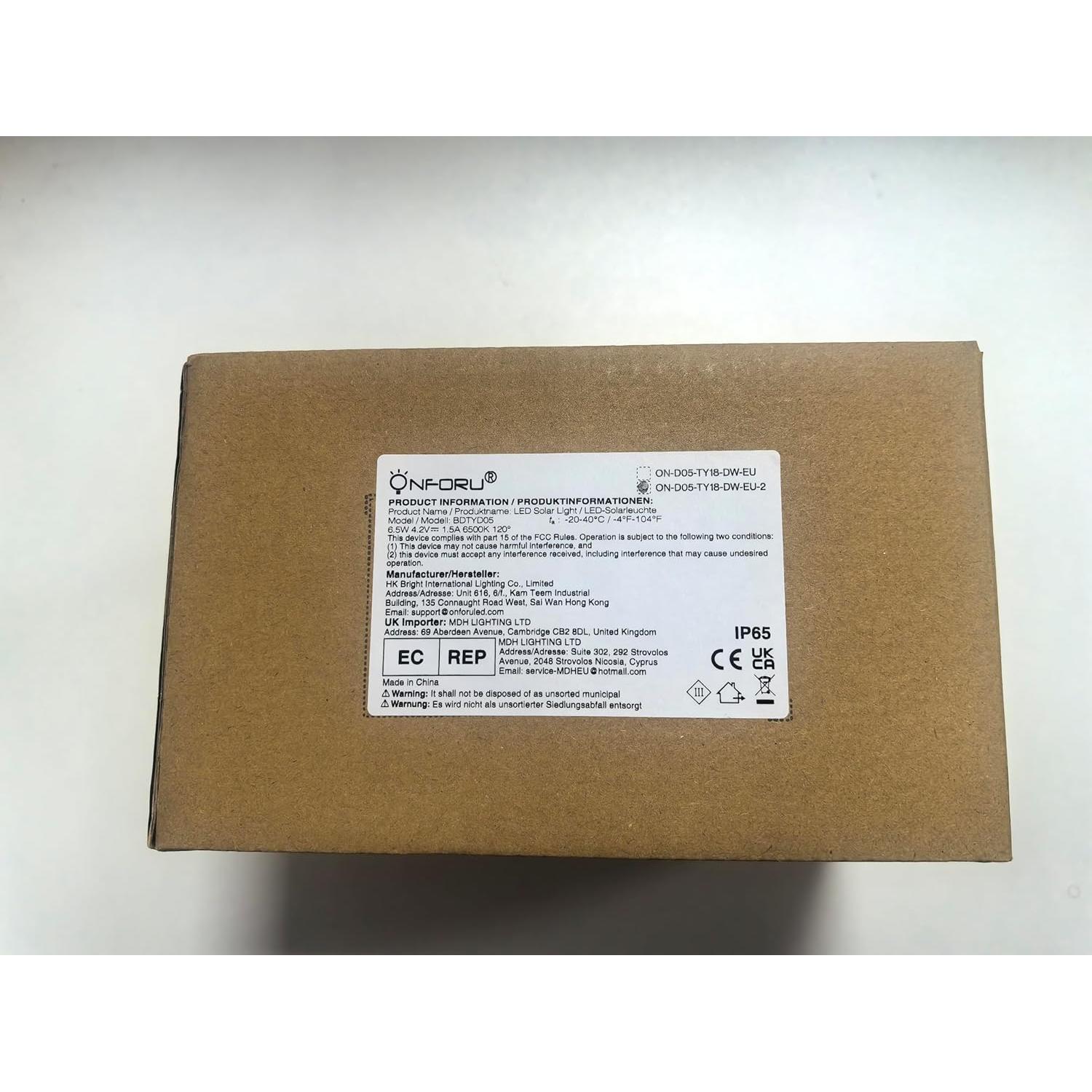 Luces Solares Exteriores Onforu 3000LM con Control Remoto - Paquete de 2