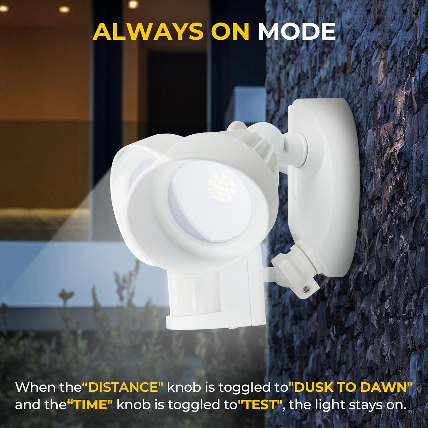 Luz LED Inundación Exterior R.W.FLAME 24W 1800LM IP54 Sensor Movimiento