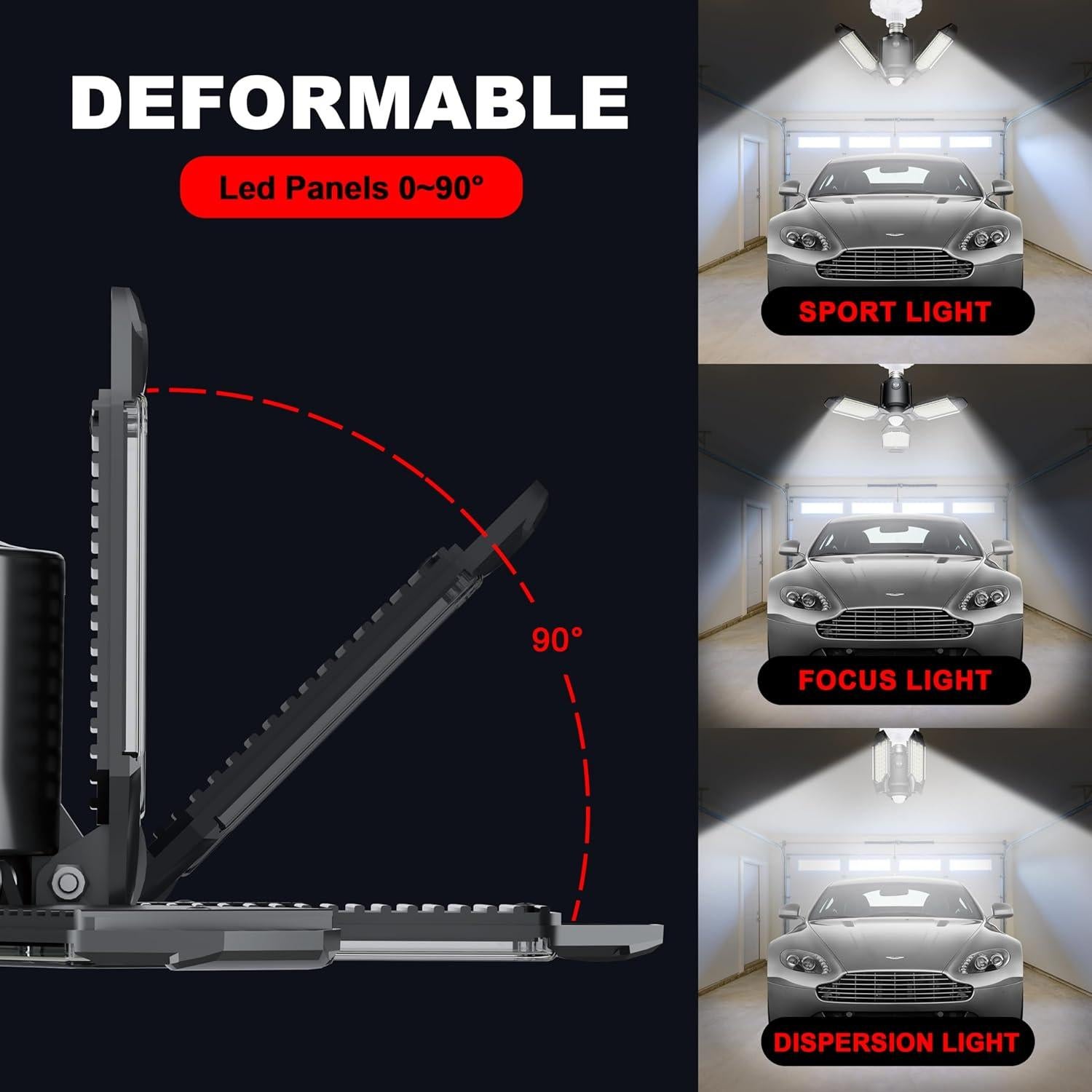 Luz LED de Garaje con Sensor de Movimiento 80W Hinersound