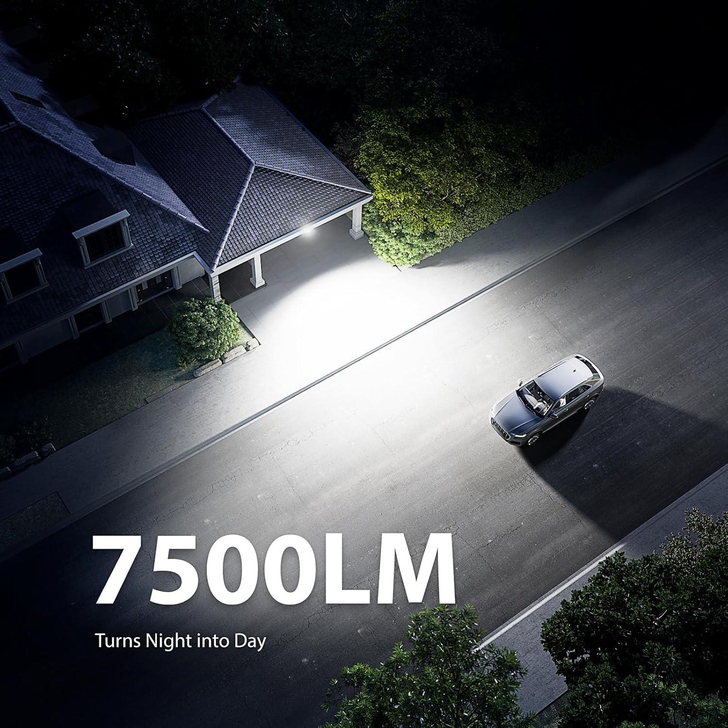 Onforu Luz de Inundación LED 75W 7500LM IP65 Blanco Exterior