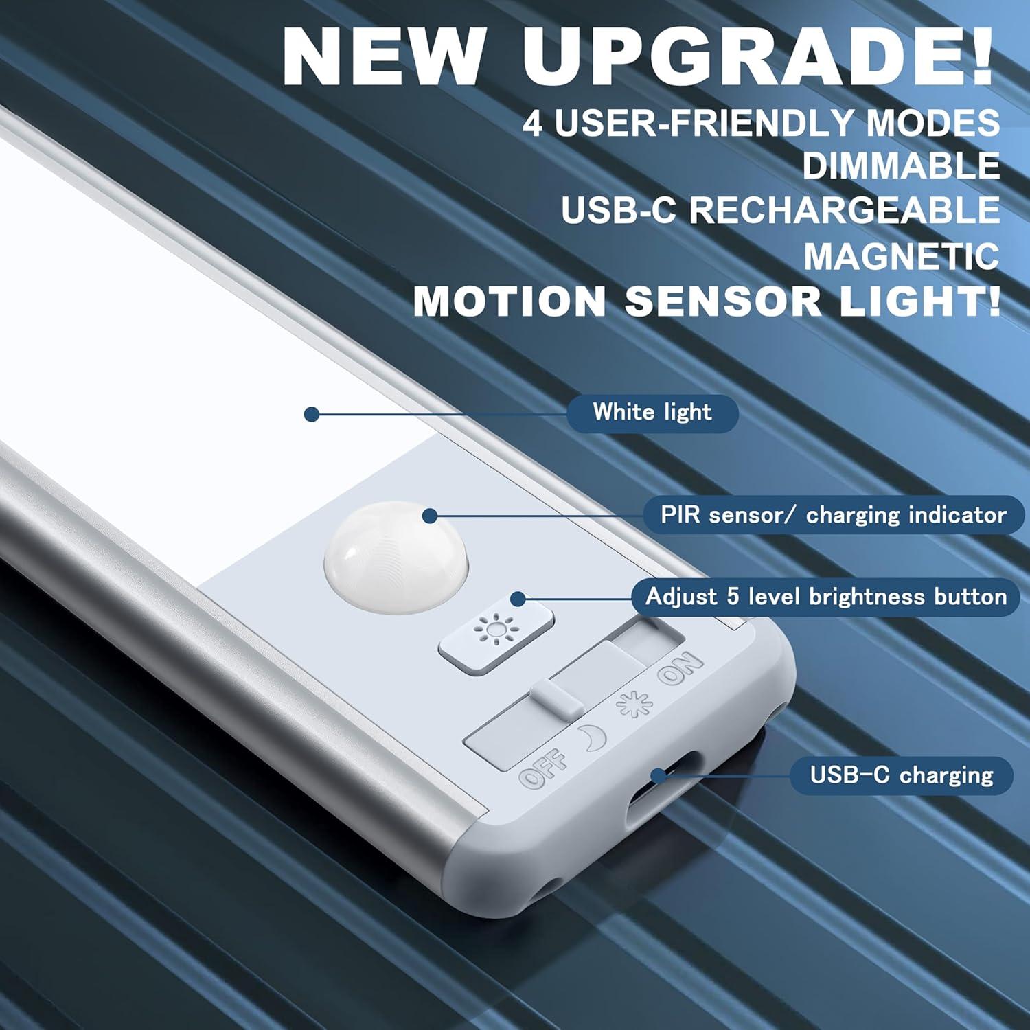 Luces LED Reoshine para Armarios con Sensor de Movimiento 37.6cm