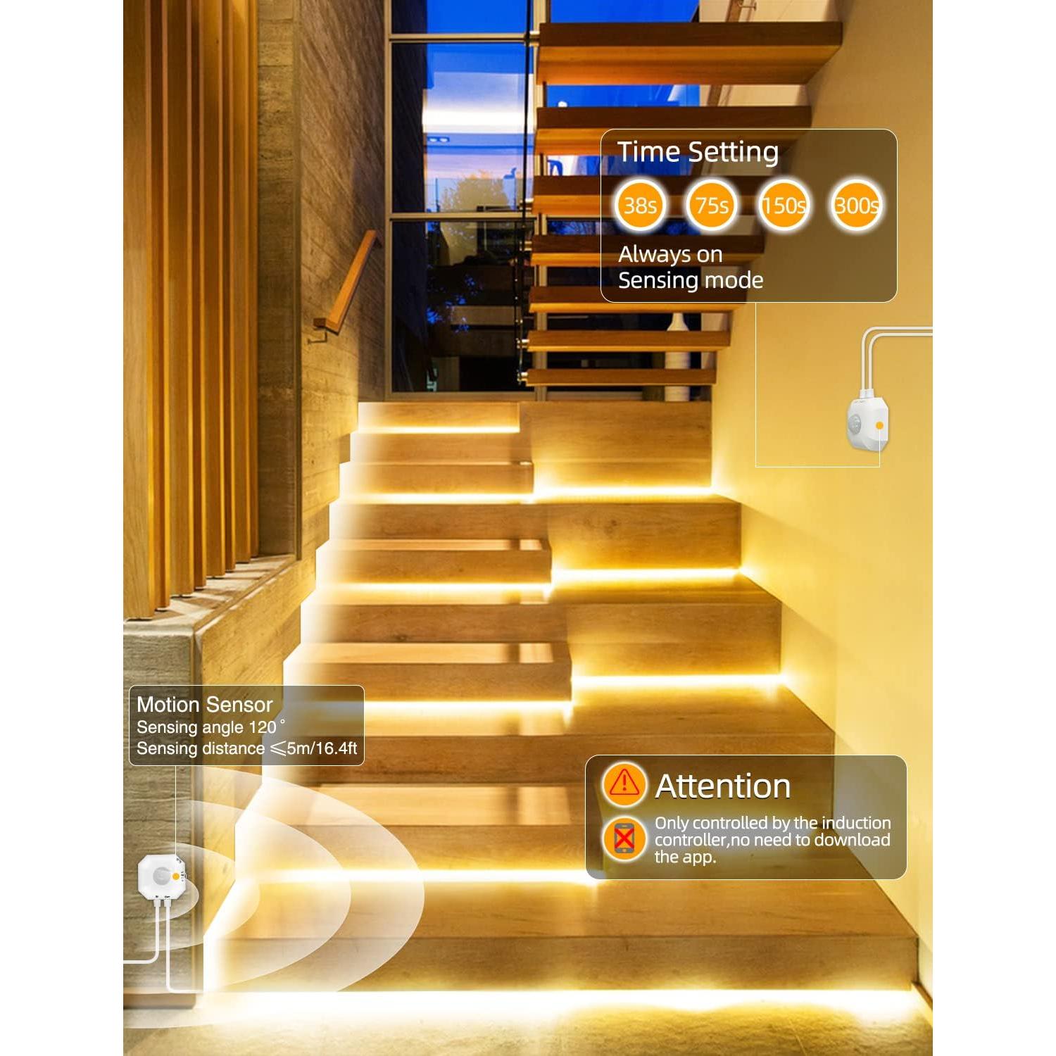 Luz LED de Sensor de Movimiento MATICOD 3m Blanca Cálida