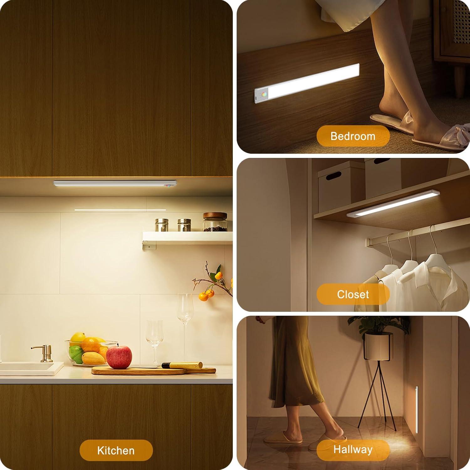 Luces Bajo Gabinete BLS LED 46 con Sensor de Movimiento USB-C