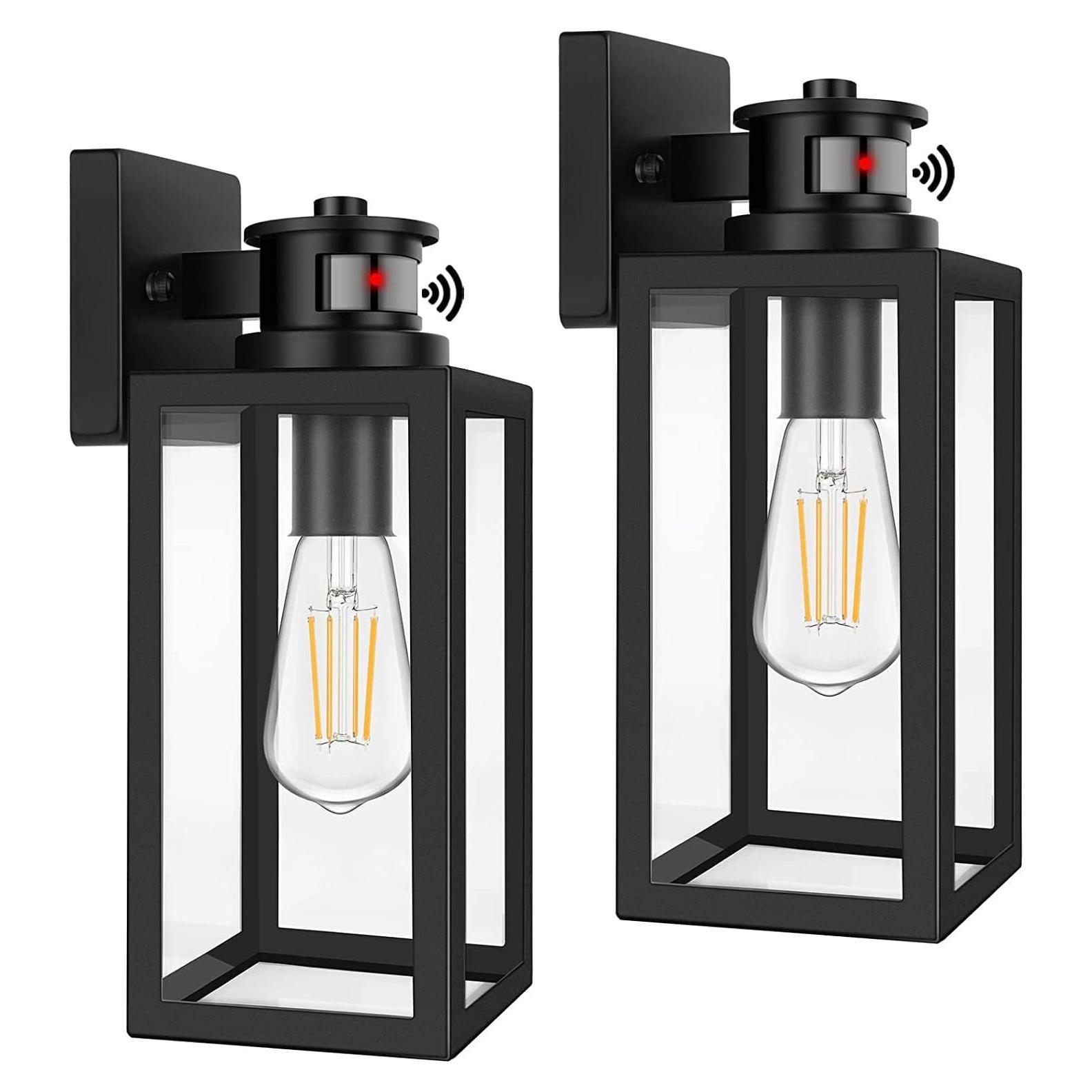 Luz Exterior con Sensor de Movimiento TOBUSA 2 Piezas 33.66cm