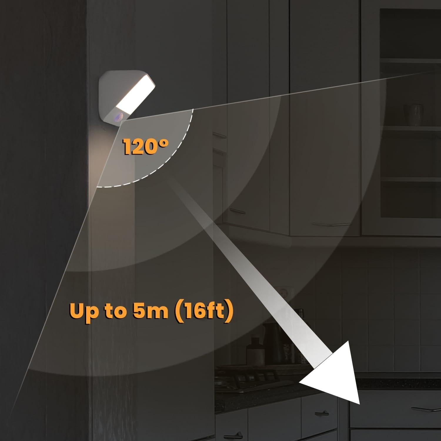 Luz Nocturna Recargable con Sensor de Movimiento 2000mAh