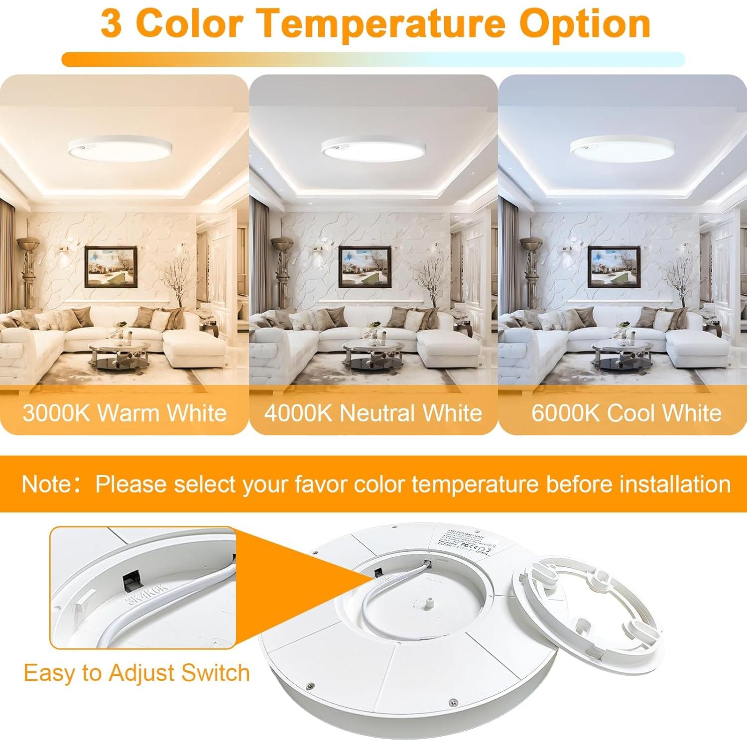 Luz de Techo LED 18W Eleganted con Sensor de Movimiento 22cm