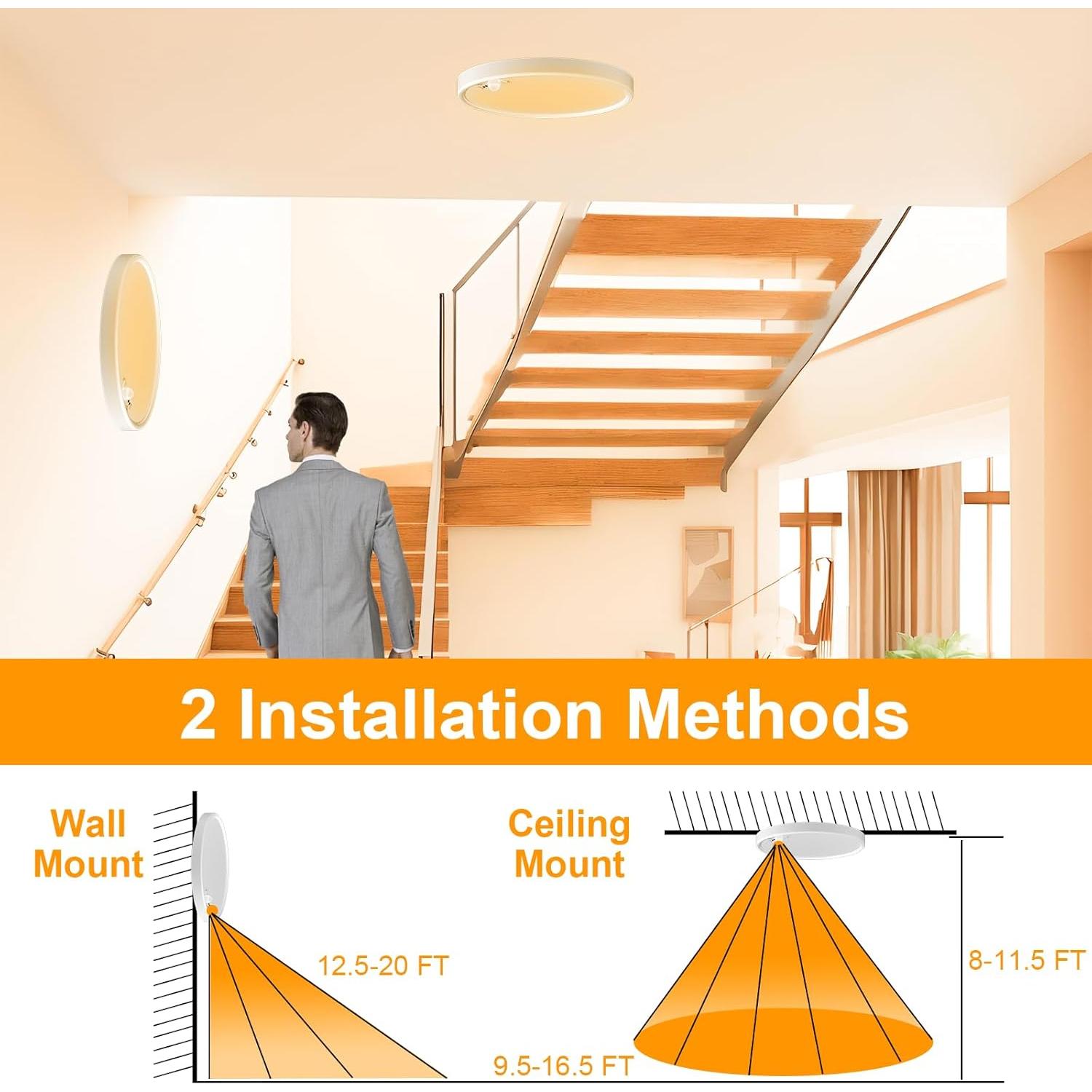 Luz de Techo LED 18W Eleganted con Sensor de Movimiento 22cm