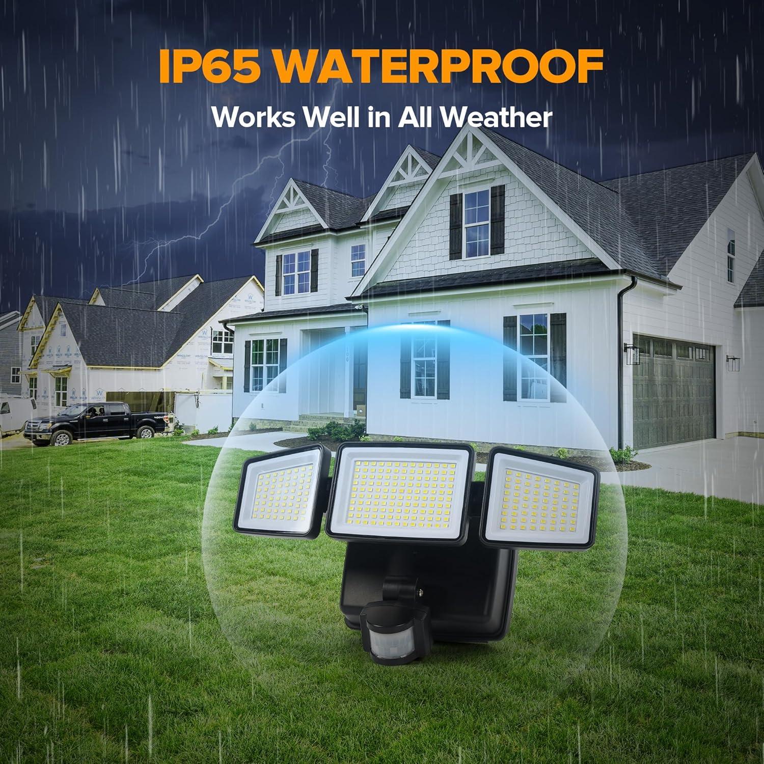 Luz de Sensor de Movimiento UME 302 LED 1800LM IP65 Exterior