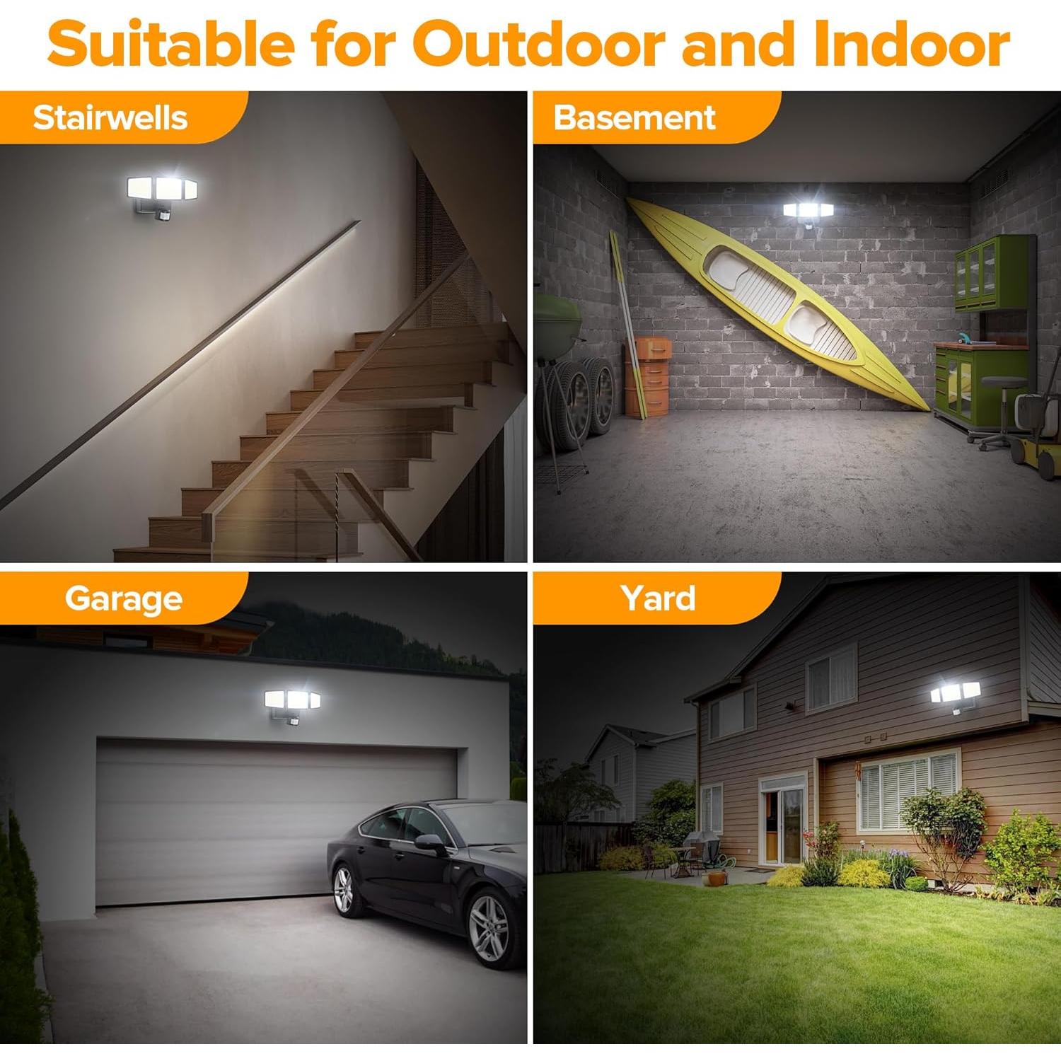 Luz de Sensor de Movimiento UME 302 LED 1800LM IP65 Exterior