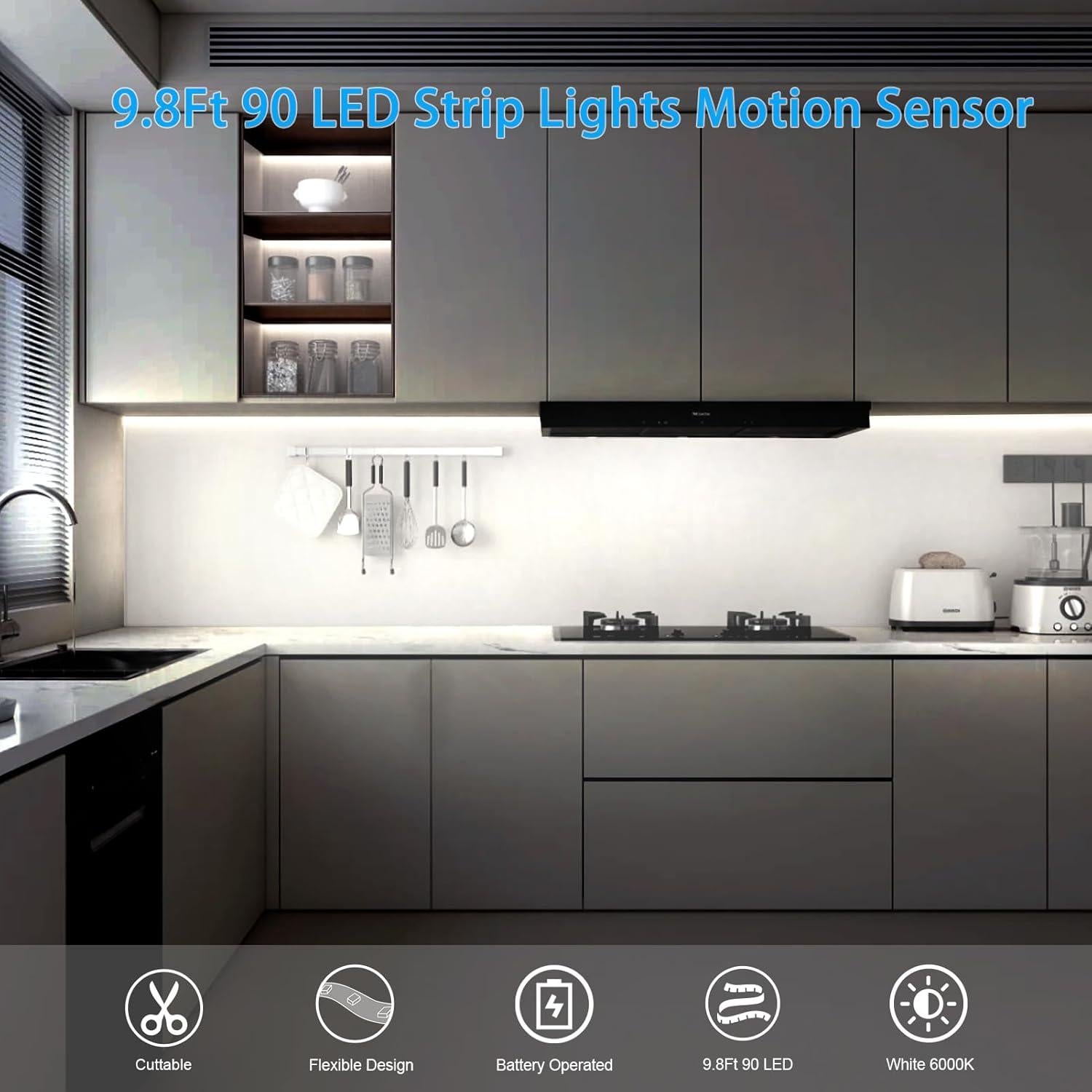 Luces de tira LED EchoSari con sensor de movimiento 3m