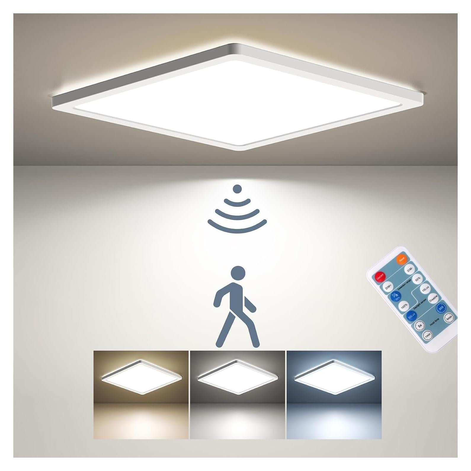 Luz de Techo LED Dimmable BLNAN 30cm 24W con Sensor de Movimiento