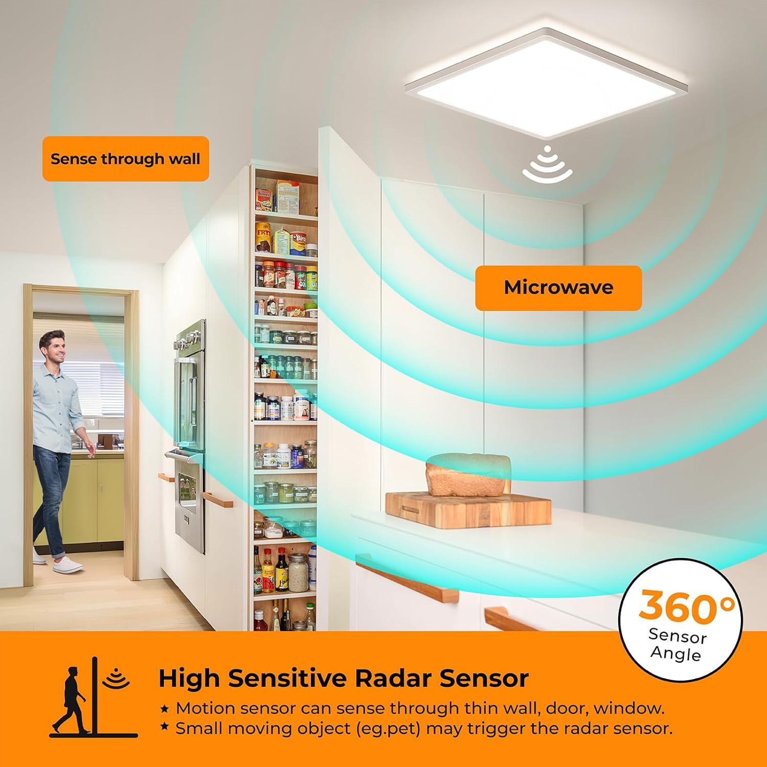 Luz de Techo LED Dimmable BLNAN 30cm 24W con Sensor de Movimiento