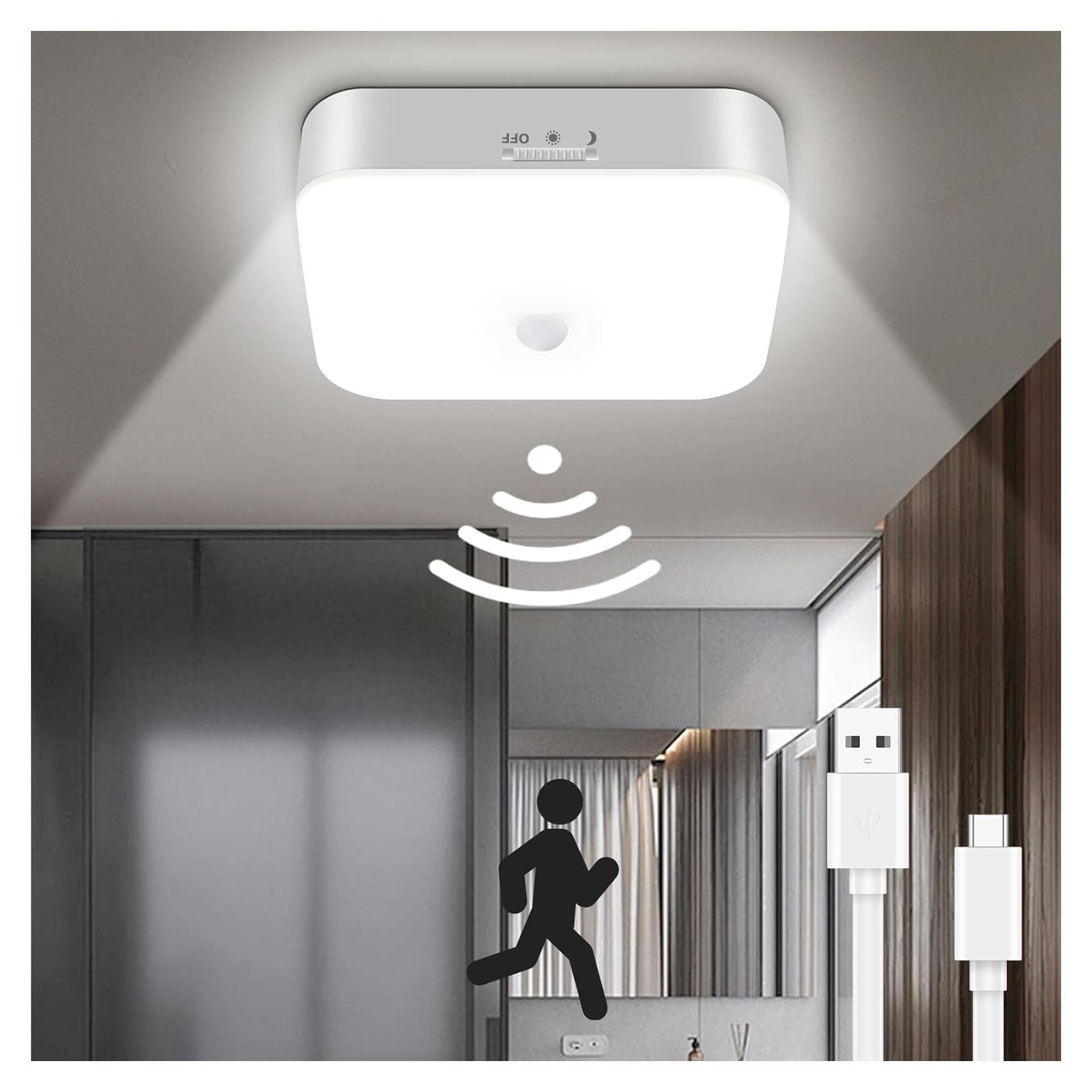 Luz de Techo Inalámbrica TOOWELL con Sensor de Movimiento 500LM