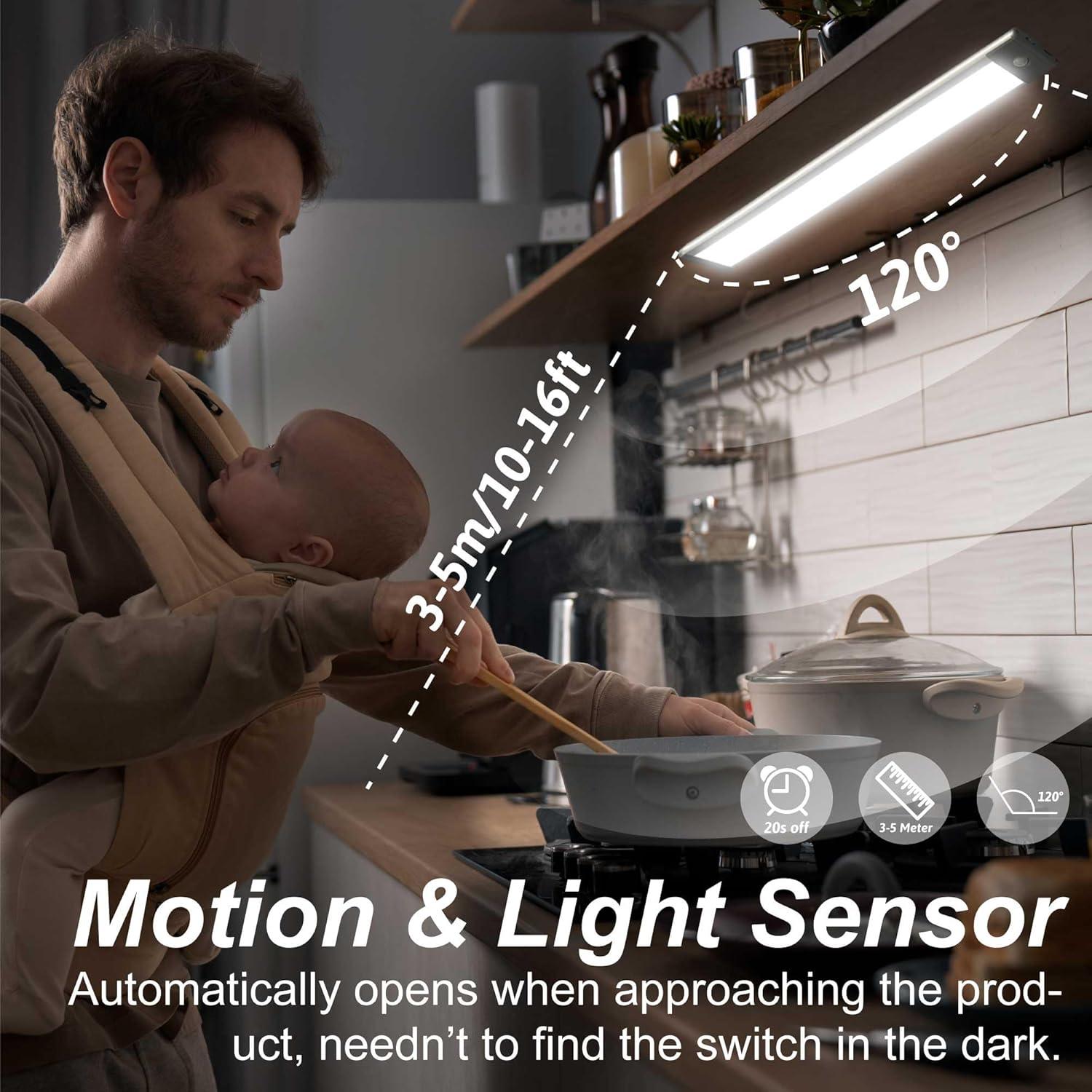 Luz LED Bajo Gabinete LEPOTEC 54 LEDs con Sensor Movimiento