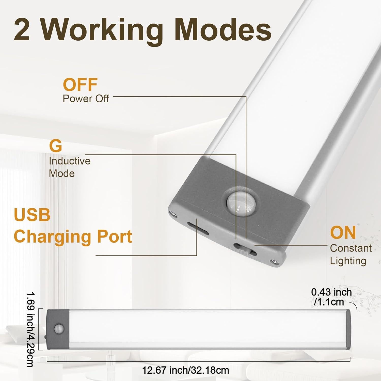 Luz LED Bajo Gabinete LEPOTEC 54 LEDs con Sensor Movimiento