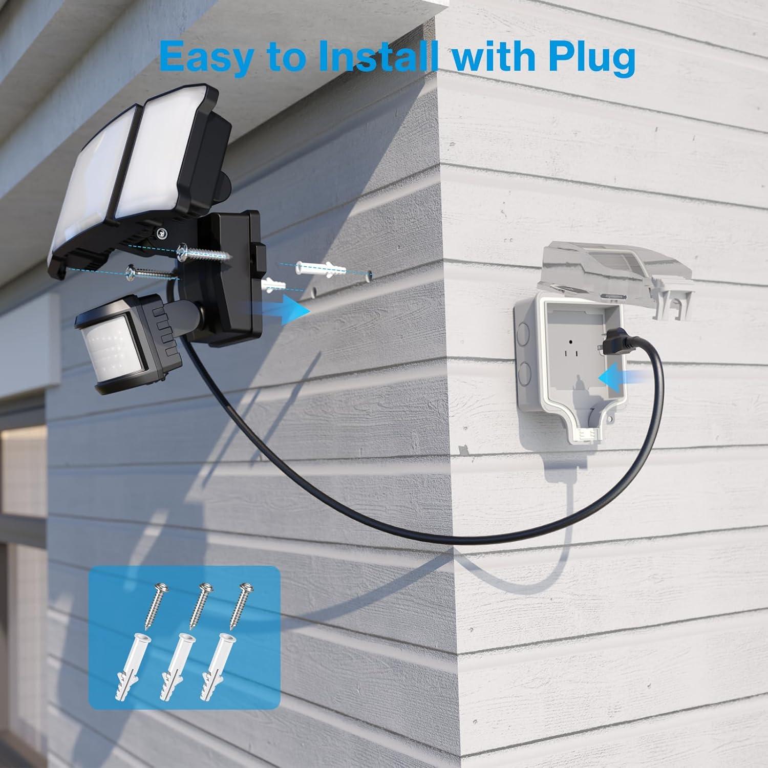 Luz de Inundación LED Olafus 75W con Sensor de Movimiento IP65