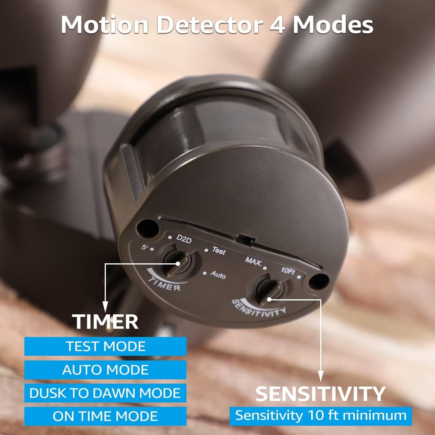 Luz de Inundación LED LEONLITE con Sensor de Movimiento 1400lm