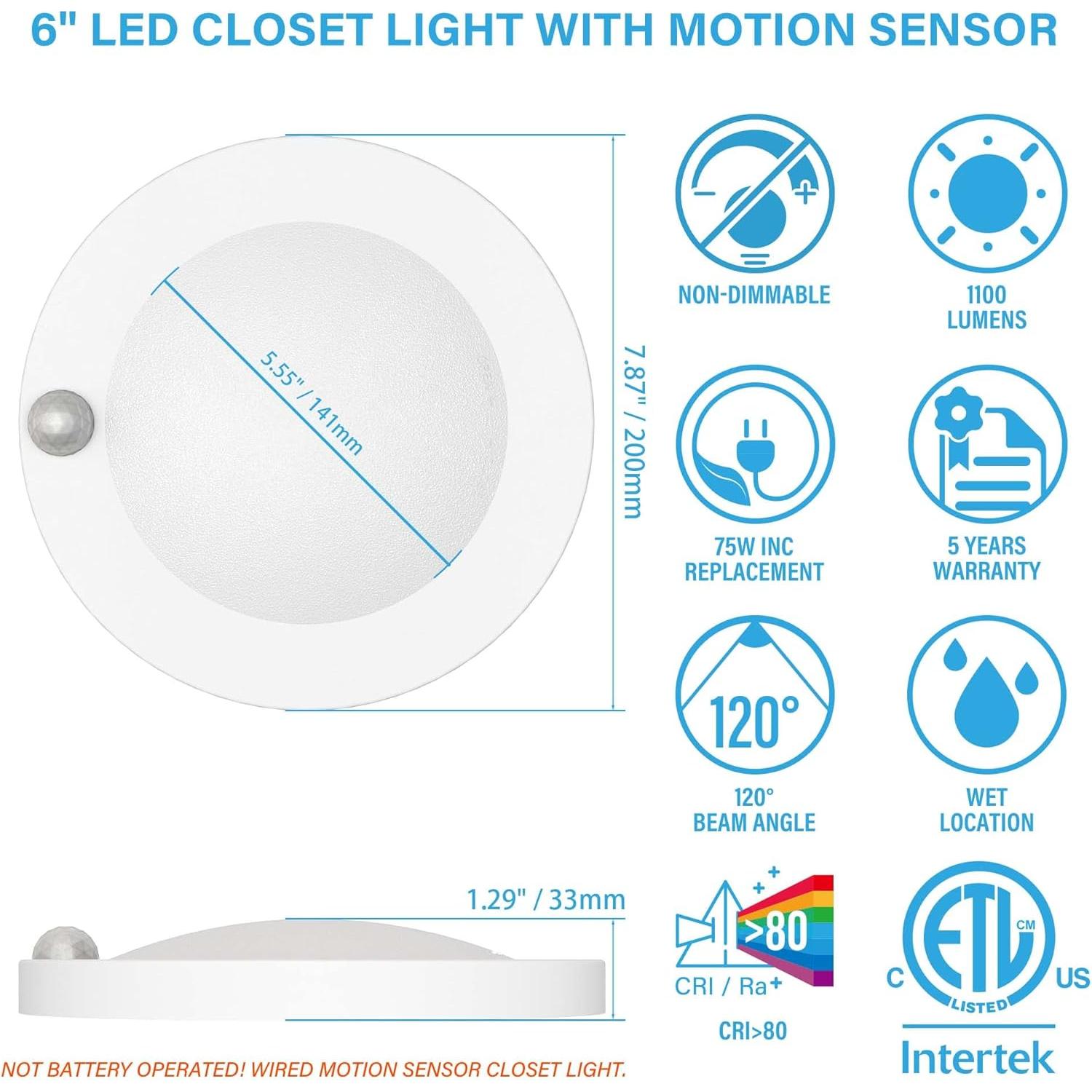 Luz de Techo LED ZAGO 15W con Sensor PIR 1100 Lúmenes